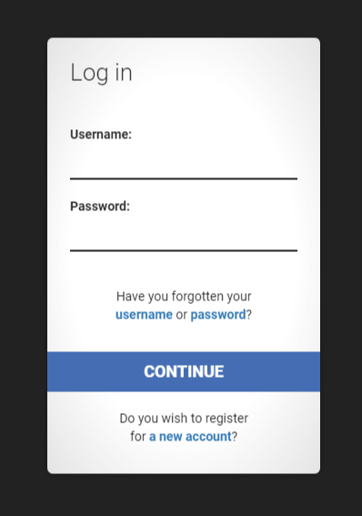 Mobile Style Login Form