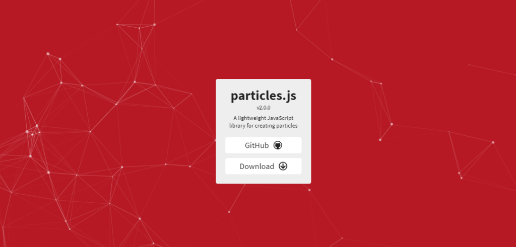 trending javascript library (particle.js)