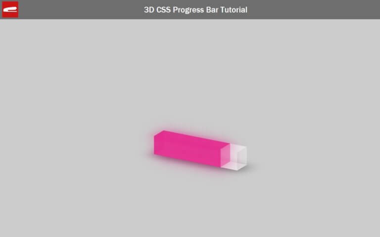 DIY 3D CSS Progress Bar - Red Stapler