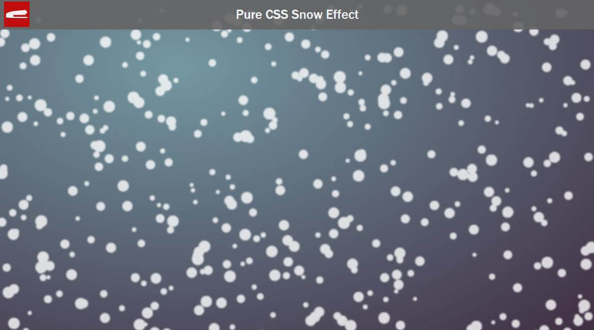 Pure CSS Snow Effect with Falling Animation - Red Stapler