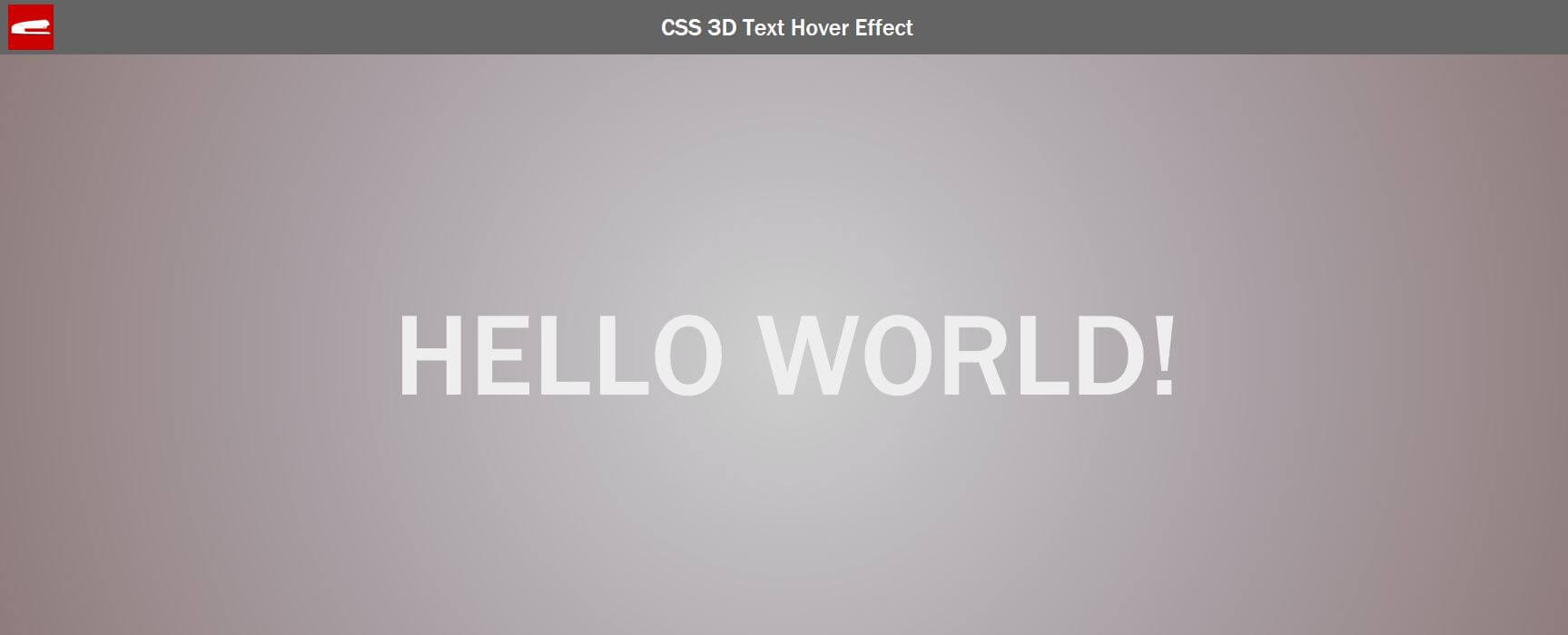 Easiest CSS 3D Text Hover Effect Tutorial - Red Stapler