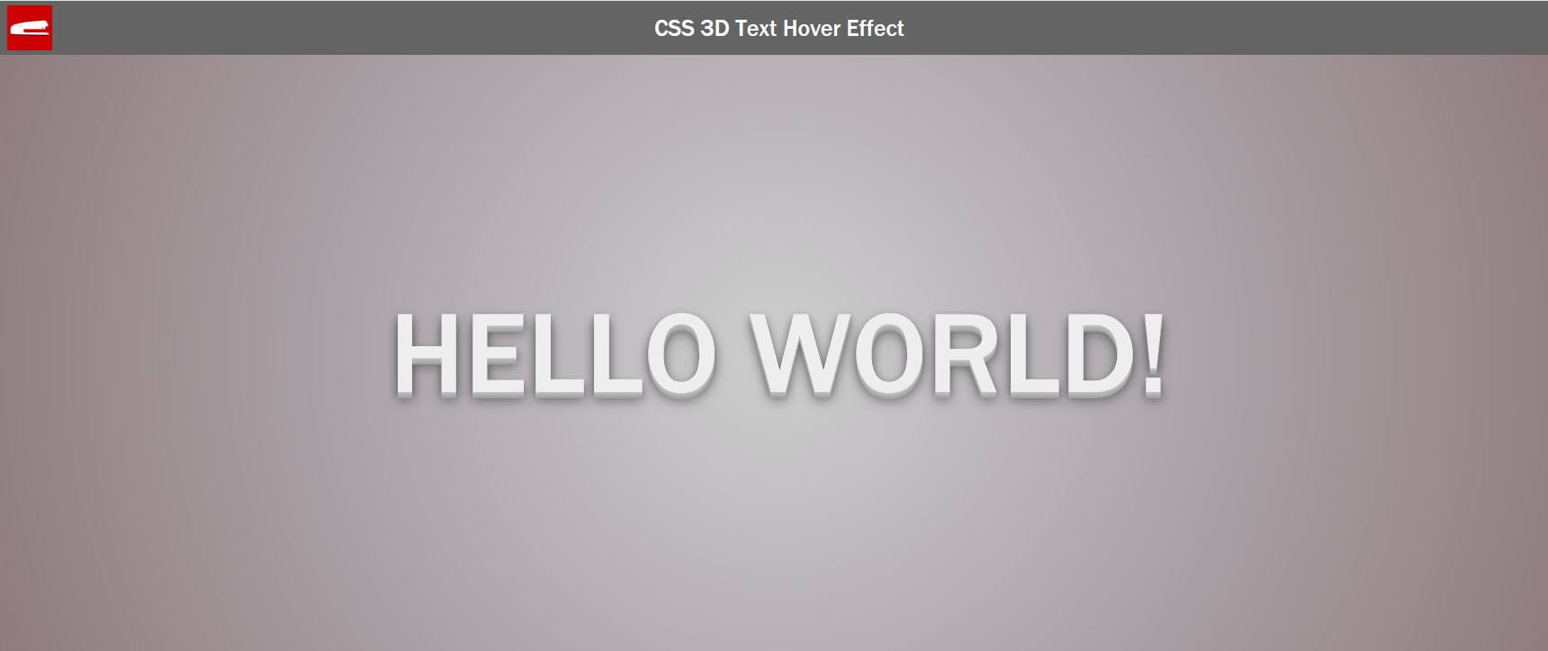 Easiest CSS 3D Text Hover Effect Tutorial - Red Stapler