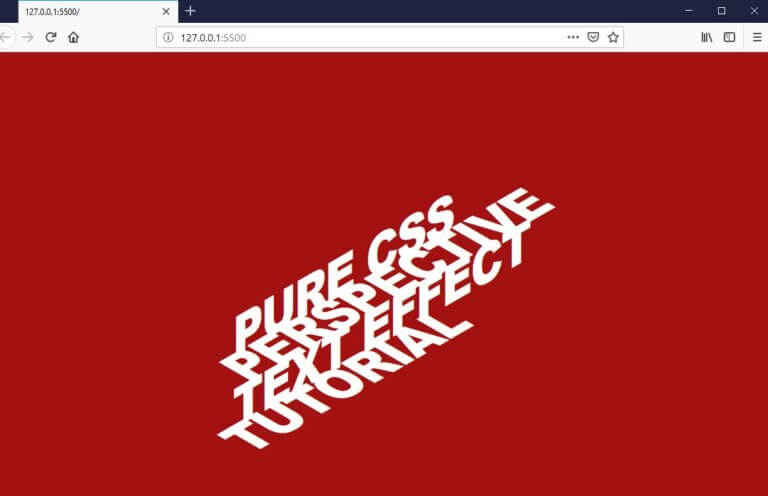 CSS Perspective Text Hover Effect Tutorial - Red Stapler