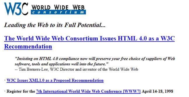 w3c founded