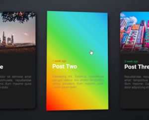 CSS 3D Card Design with RGB Effect Tutorial - Red Stapler
