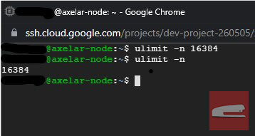 axelar node google cloud