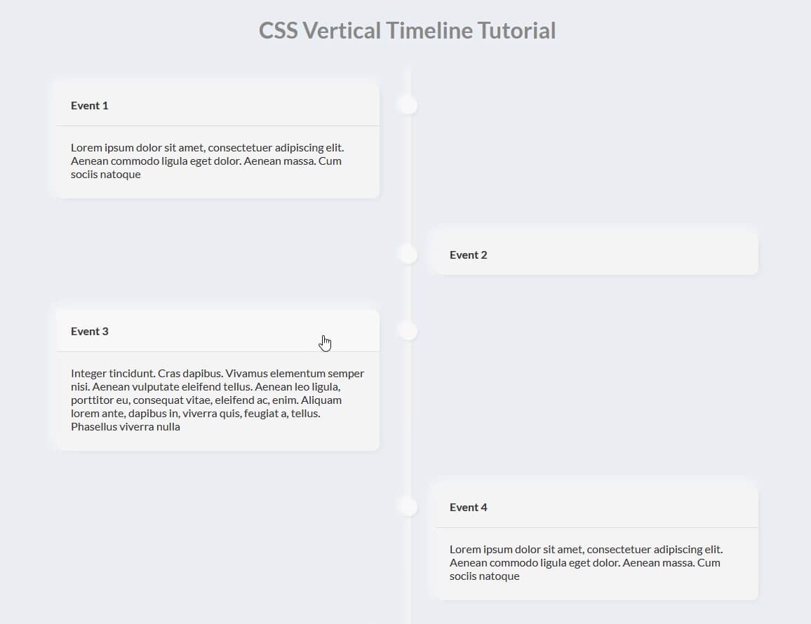 Create Neumorphic Vertical Timeline with CSS only - Red Stapler