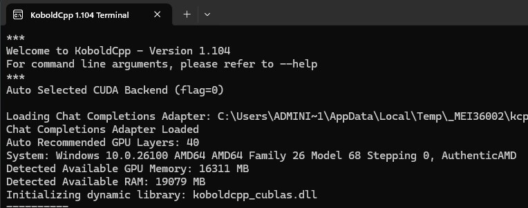 koboldcpp offloading to cpu